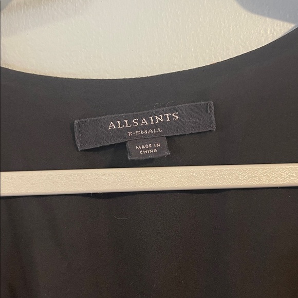 ALL SAINTS Jade Eden floral wrap mini dress size XS black long sleeve - Picture 8 of 12